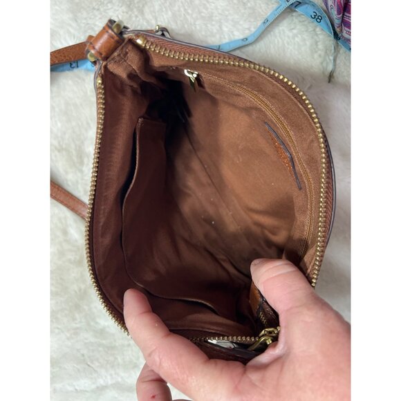 Fossil Crossbody Purse Canvas Leather Bag - Picture 9 of 10